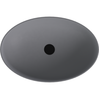 BANERA OVAL Aufsatzwaschtisch, Gussmarmor, 60x40cm, grau matt