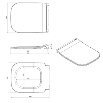 VEA WC-Sitz SLIM, Soft Close, Easy Take, weiss