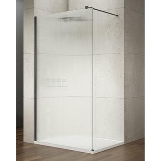 VARIO BLACK Walk-In Duschwand, Nordic Glas, 700 mm