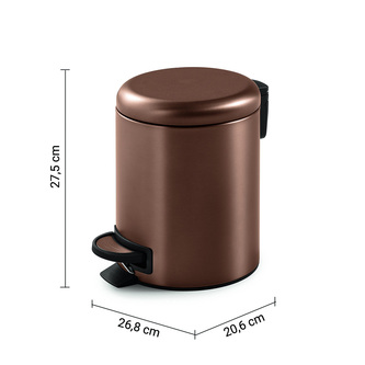 POTTY Abfalleimer 5l, Soft Close, Kupfer matt