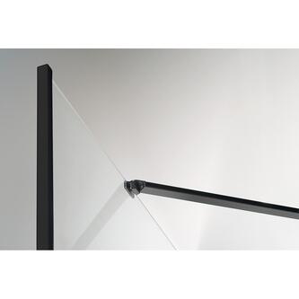 ZOOM LINE BLACK Duschabtrennung Viertelkreis 900x900mm, Klarglas, links, Radius 550mm