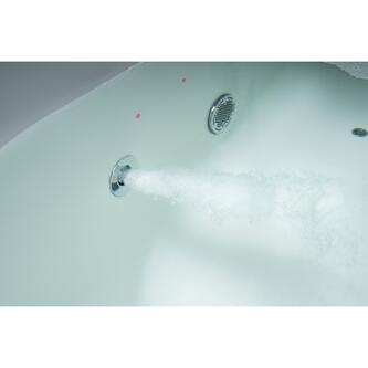 SIMONA Whirlpool-Badewanne, 150x150x44cm, Attraction Hydro-Air, Chrom