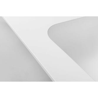 ARUBA Waschtisch links, 180x51,5 cm,inkl. Ablaufgarnitur, Rockstone weiß matt