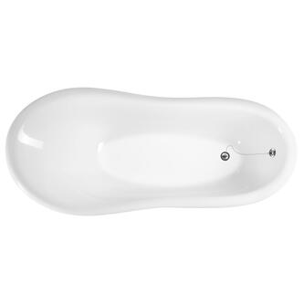 RETRO freistehende Badewanne 174,5x82x80,5cm, weiß, Füße Chrom