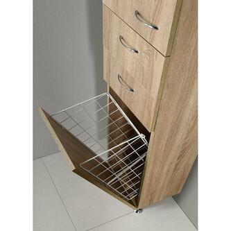 ZOJA/KERAMIA FRESH Hochschrank mit Wäschekorb 35x184x29cm, platineiche