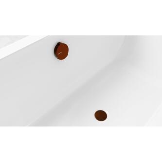 Ablaufgarnitur mit Einlauf, Bowden, Länge 1200mm, Stopfen 72mm, Kupfer matt