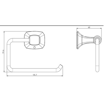 AIDA Toilettenpapierhalter ohne Deckel, Chrom