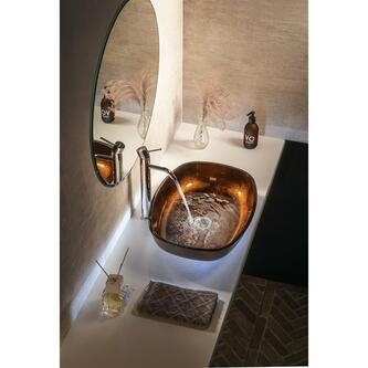 KVAORE Glaswaschtisch 54x39,5 cm, Kupfer