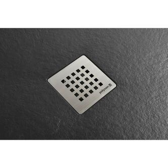 TRENECA Gussmarmor-Duschwanne 150x80cm,  schwarz matt