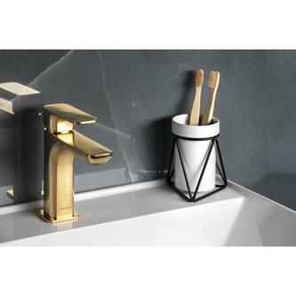 MILA Zahnputzbecher, schwarz/keramik