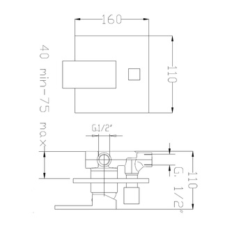 KUOVADIS Duscharmatur mit Umsteller, Chrom