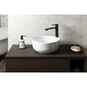 EMMI Keramik-Waschtisch für Arbeitsplatte Ø 33cm, Weiß