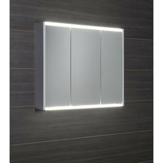 BATU Spiegelschrank 80x71x15cm, 2x LED Beleuchtung, Weiß