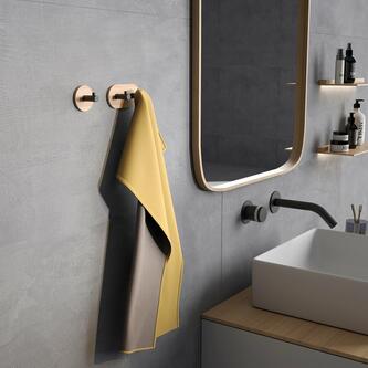 HIMALAYA  Doppelhaken selbstklebend, Schwarz/Bambus