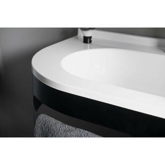 PULSE Gussmarmor-Waschtisch 75x45cm, rechts, weiß