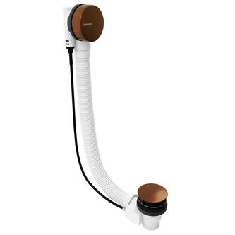 Ablaufgarnitur mit Bowden, Länge 800mm, Stopfen 72mm, Kupfer matt