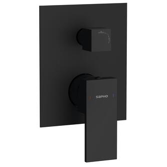 CUBEMIX Unterputz-Duscharmatur, 2 Wege, Schwarz matt