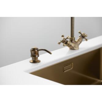 Einbau-Seifenspender, Retro-Stil, bronze