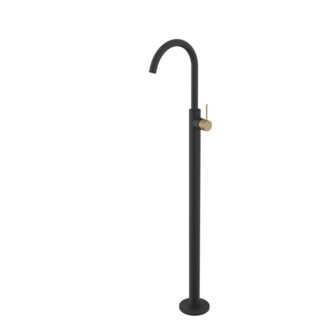ULTRASAN freistehende Waschtischarmatur, Schwarz matt/Gold matt