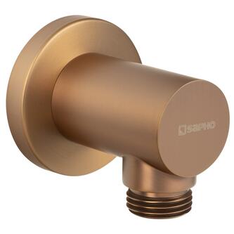 Duschanschluss, Rund, Kupfer matt