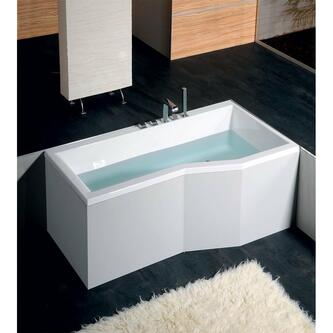 VERSYS R asymmetrische Badewanne 160x84x70cm, rechts, weiß