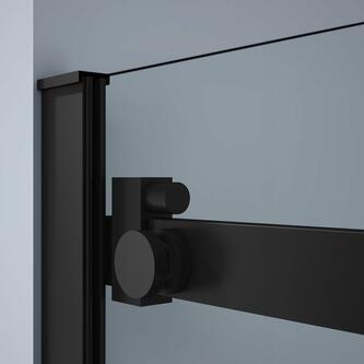 DRAGON BLACK Rechteckige Duschkabine 1100x900mm L/R Variante