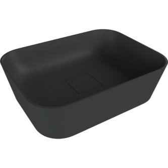 BANERA SQUARE Aufsatz-Waschtisch, Gussmarmor, 50x36cm, Anthrazit matt