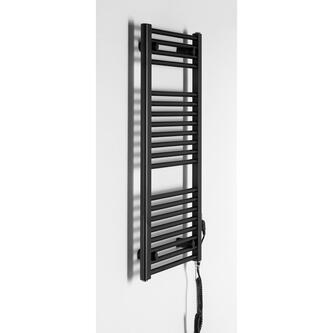 DIRECT-E Elektrischer Badheizkörper, gerade, 450x960 mm, 300 W, Schwarz
