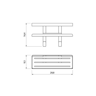 MYLINE Duschregal, 241x30x111mm, Schwarz matt