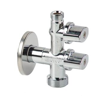 Waschmaschinenventil1/2"x3/4"x3/8", anticalc, chrom