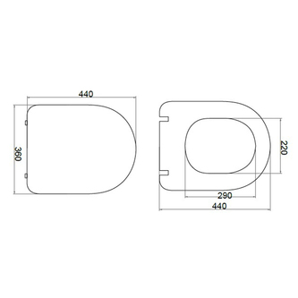 Slim WC Sitz mit Soft Close System, Schwarz matt