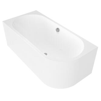 VIVA L MONOLITH asymmetrische Badewanne 170x75x60cm, links, weiß