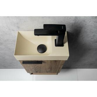 PICCOLINO Beton-Waschbecken 30,8x10x17cm, Armaturloch rechts, Gelb