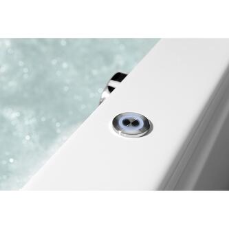 TRIANGL R Whirlpool-Badewanne, 180x120x50cm, Attraction Hydro, Chrom