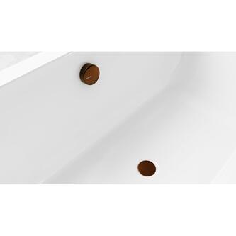 Ablaufgarnitur mit Bowden, Länge 800mm, Stopfen 72mm, Kupfer matt