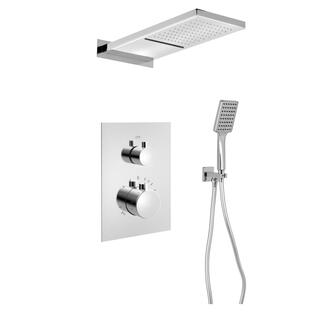 KIMURA Thermostat-Unterputz Duscharmatur, Box, 3 Wege, Chrom
