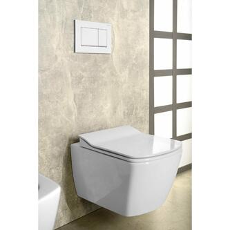 GLANC WC-Sitz, SLIM, Soft Close, weiß