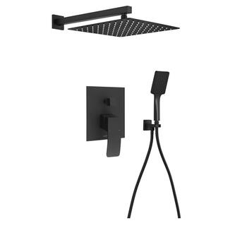 GINKO Unterputz Duscharmatur mit Einhebelmischer, 2 Wege, schwarz matt