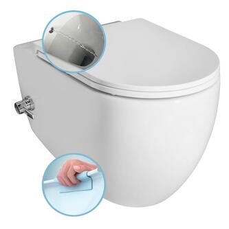 INFINITY CLEANWASH Hänge-WC inkl. Armatur und Bidetbrause, spülrandlos,36,5x53cm, weiss