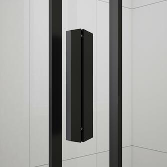 EASY BLACK Duschfalttür 900mm, Klarglas