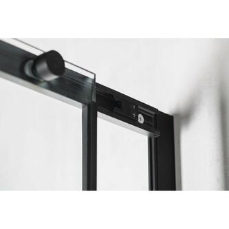 ALTIS LINE BLACK Eckige Duschkabine 900x900 mm, Eckeinstieg, Klarglas