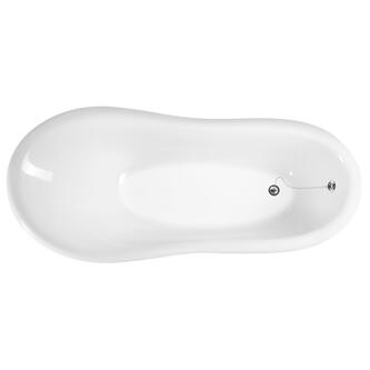RETRO freistehende Badewanne 174,5x82x80,5cm, weiß, Füße Chrom