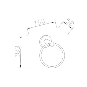 SAMBA Handtuchhalter rund, Chrom