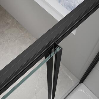 EASY BLACK Rechteckige Duschkabine 1100x700mm L/R Variante