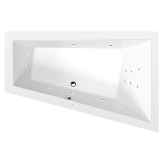 TRIANGL R Whirlpool-Badewanne, 180x120x50cm, Attraction Hydro, Chrom