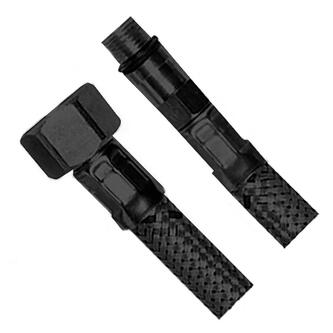 Flexibler Schlauch, Edelstahl M10x3/8", 60cm, Schwarz matt