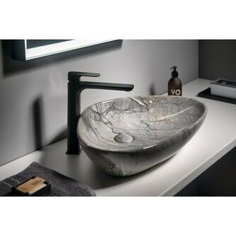 DALMA Keramik-Waschtisch 58,5x39 cm, grigio