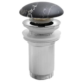 Ablaufgarnitur 5/4“, klick-klack, Keramik-Stopfen, 10-50mm, Carnico marmor