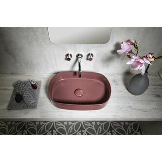 INFINITY OVAL Aufsatzwaschbecken 55x36cm,  Maroon Red matt