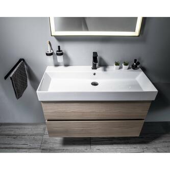 KARE 100 Keramik-Waschtisch 98x46cm, weiß